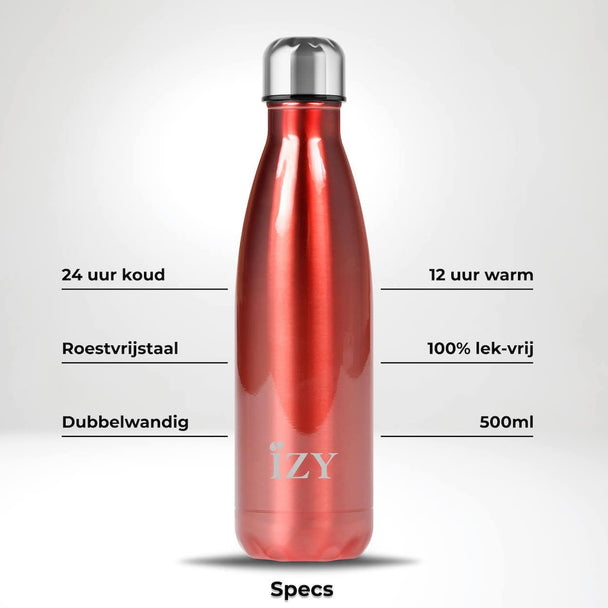 IZY Bottle - Chroom Rood - Lili's Corner