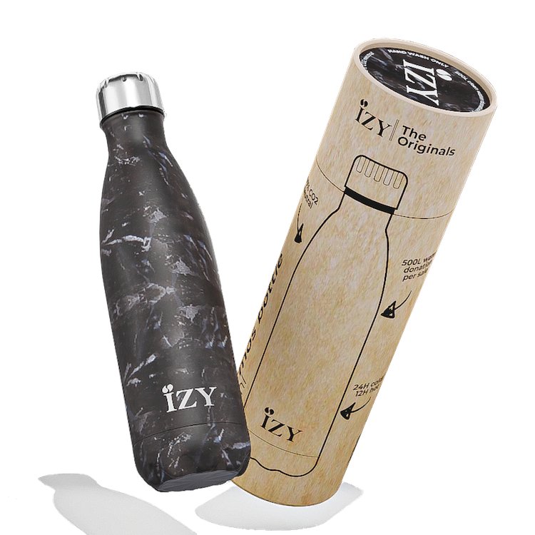 IZY Bottle - Marmer Zwart - Lili's Corner