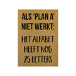 Kaart - Als plan A niet werkt - Lili's Corner