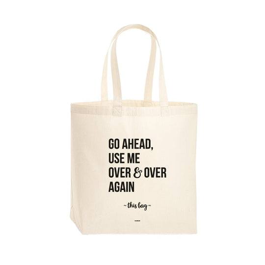 Katoenen Tas - Go ahead, use me over & over again - Lili's Corner