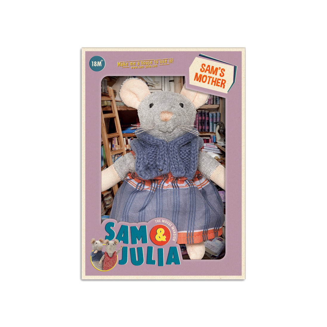 Knuffel Muis - Sam's Moeder (12 cm) - Lili's Corner